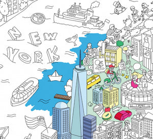 OMY Design & Play Coloring Poster - New York