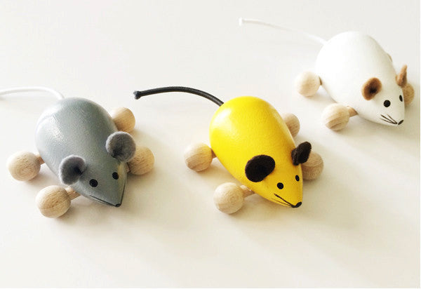 Wooden Mice With Wheels