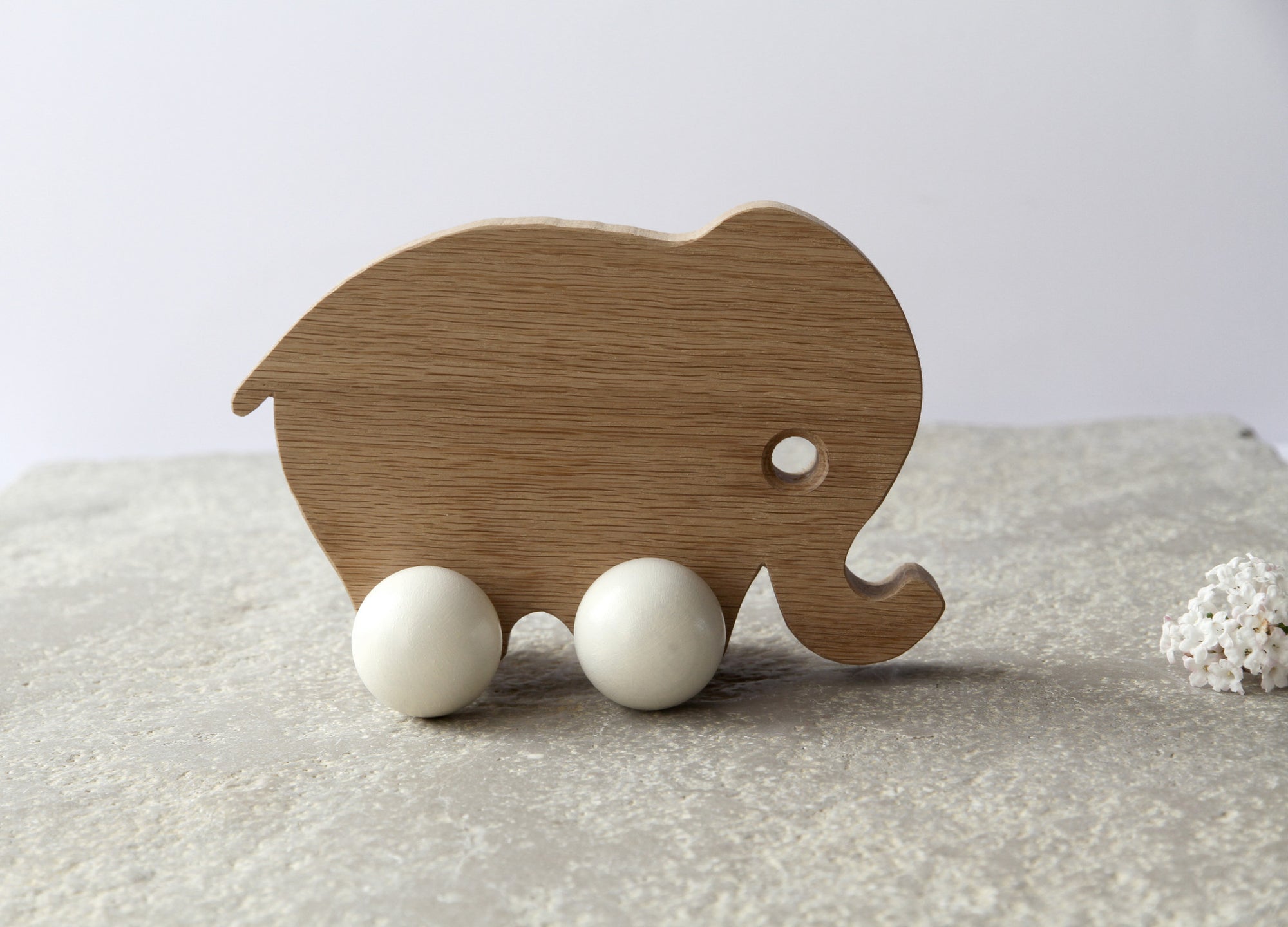 Mama Elephant Wooden Push Toy