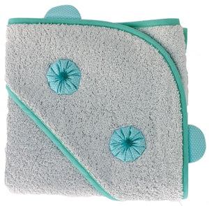 Nanana Hooded Towel - Blue w/ Dots