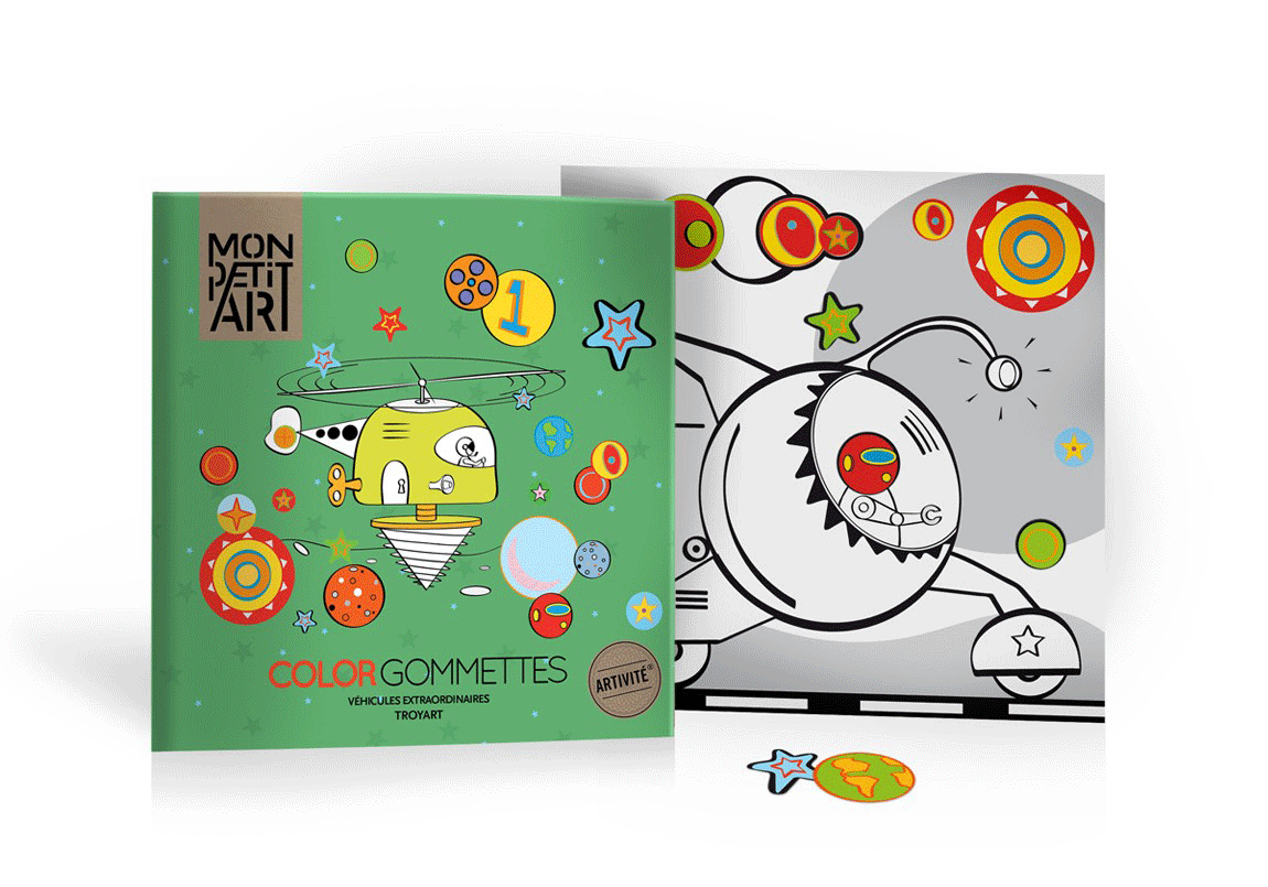 Mon Petit Art Extraordinary Vehicles Coloring Book
