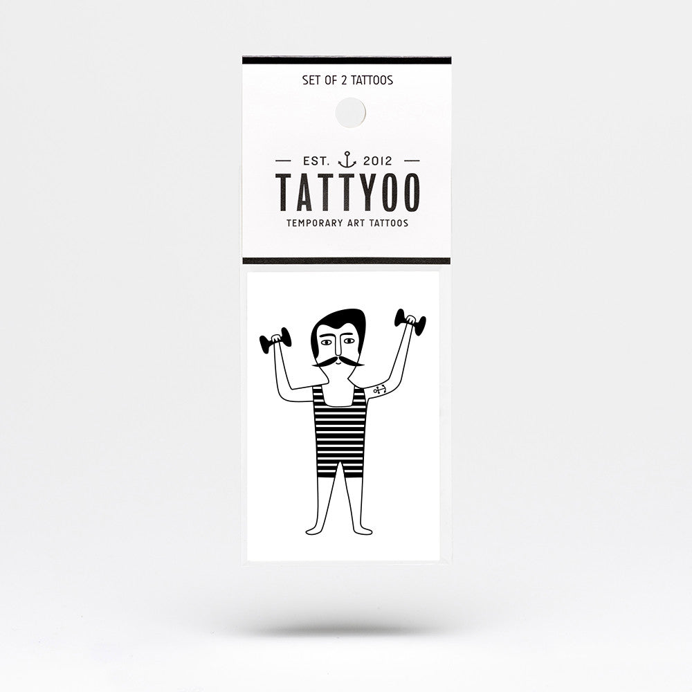 Tattyoo Temporary Art Tattoo - Strongman