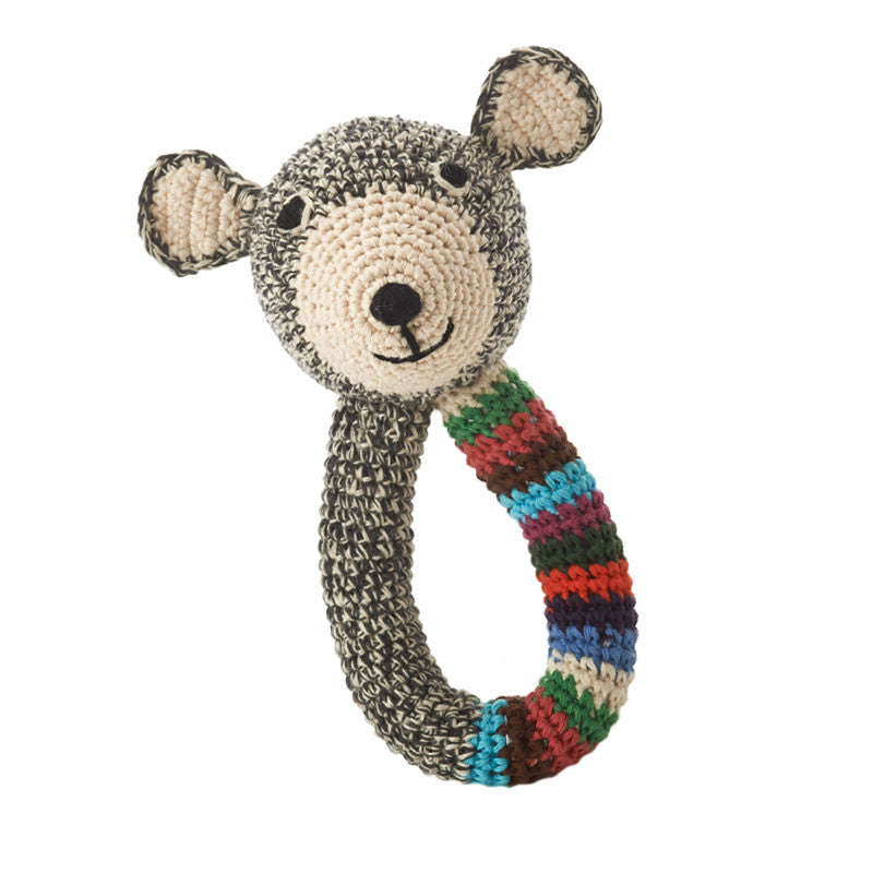 Anne-Claire Petit Striped Teddy Rattle